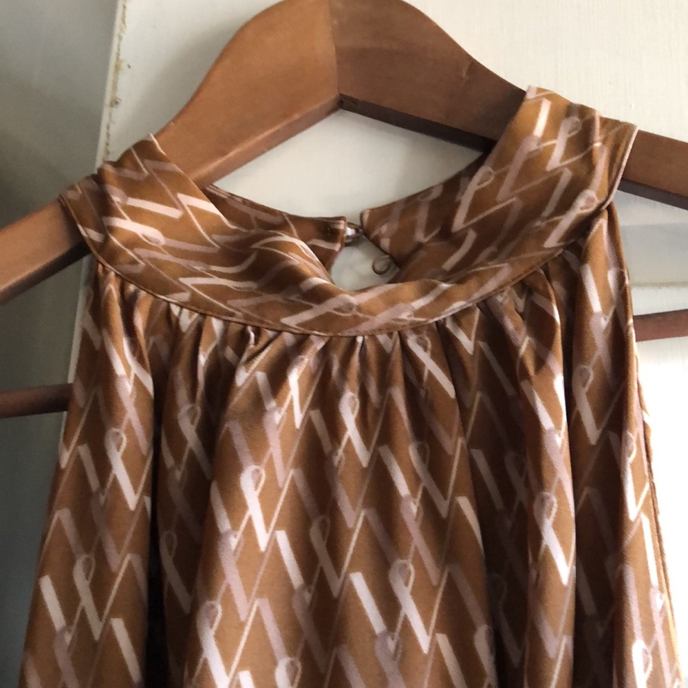 Worthington Sleeveless Geometric Midi A-Line Halter Dress - Picture 2 of 6